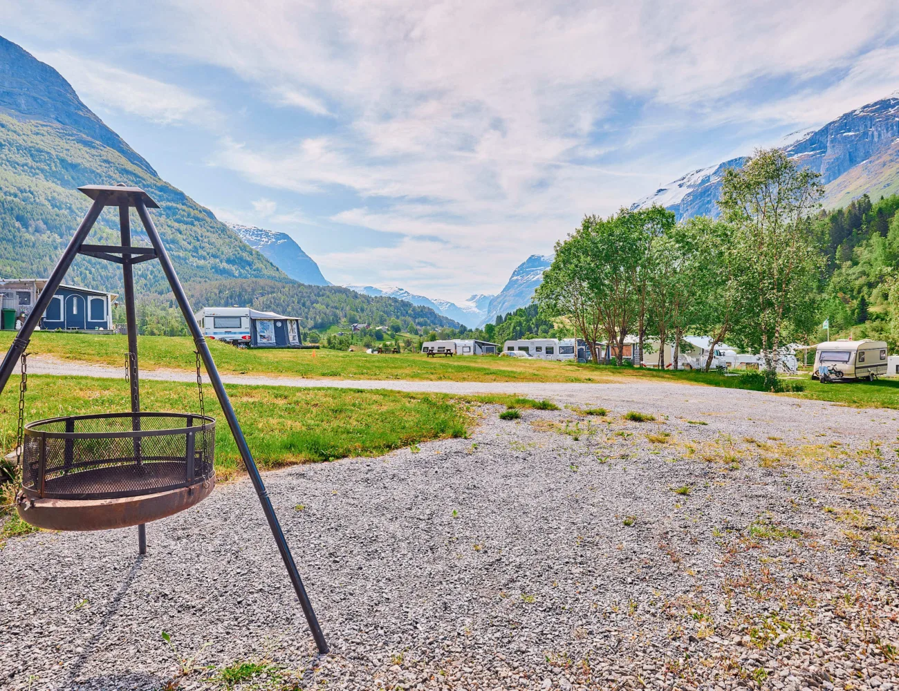 Bilde av utsikt frå feriehytte på Tjugen camping2