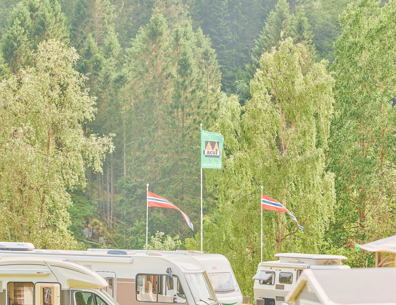 Bilde av bobilar på Tjugen camping6